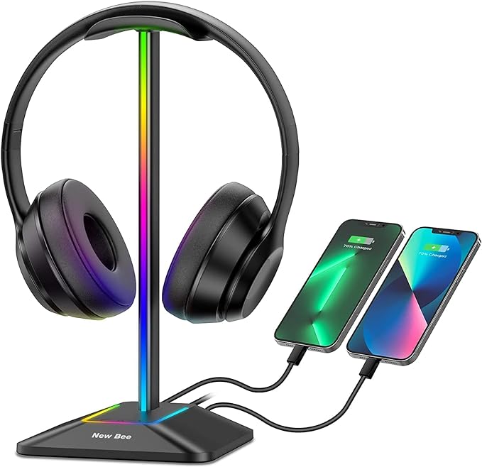 SOPORTE AURICULARES LED/USB GAMING – Sound Store